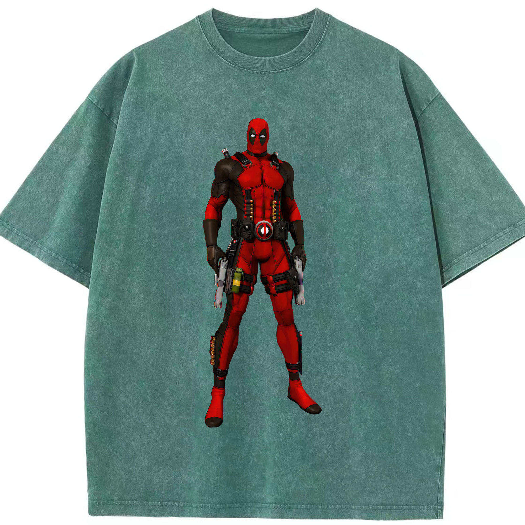 （画像用） Deadpool デッドプール 綿100% ヴィンテージ風 半袖Tシャツ（フロントプリント）